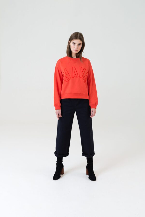 Wave Sweatshirt Poppy Red